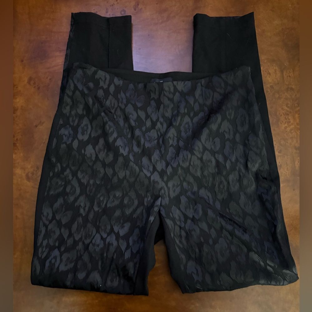 White House Black Market The Skinny Ankle Stretch Pants HighRise Black Leopard 2
